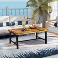 thumbnail image 5 of Gymax Acacia Wood Coffee Table Indoor Outdoor Rectangle Center Table w/ Thickened Top, 5 of 10