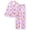 Lavender Bubble Tea Capybara & Axolotl (Long Sleeve & Long Pant), variant on Girls Button Up Satin Pajamas Soft Pjs for Kids Purple & Pink Leopard Long Sleeves&Pant Sleepwear Set Size 10