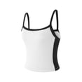 thumbnail image 5 of LMLYSoH Women´s Crop Cami Tops, Spaghetti Strap Square Neck Contrast Color Slim Fit Camisole, 5 of 9