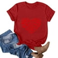 thumbnail image 5 of Yuanlook Valentines Day Short Sleeve Shirts for Women Love Heart Print T-Shirt Happy Valentine Day Tee Tops S-2XL, 5 of 5