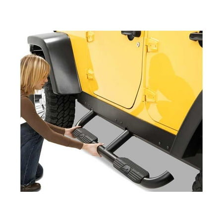 07-12 JEEP WRANGLER UNLIMITED HIGHROCK 4X4 SLIDER STEPS-BLACK