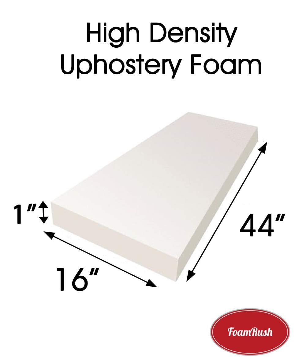 1 inch, 16 X 16 INCH Memory Foam Sheet Cut to Size High Density Floor Cushions Sofa Chair Bench Seat 