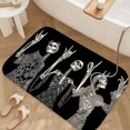 thumbnail image 3 of 1pc Skeletons Making Rock Signs Absorbent Non-Slip Bathroom Thickened Flannel Rug Decor,Soft,Quick Drying,Suitable For Indoor/outdoor Use,Bathrooms,Bedrooms,Kitchens,Terrace,Laundry Rooms,16"x24", 3 of 9