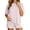 Pink#3, variant on Guieoi Summer Two-Piece Outfit Casual Striped Color-Blocked Round-Neck Short-Sleeve Top and Shorts Summer Set Brown L