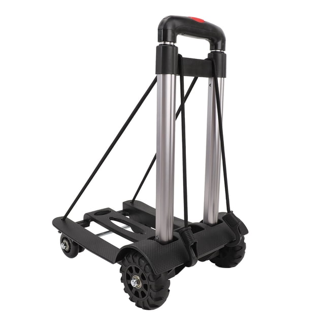 Chariot à Main, Chariot Polyvalent en Alliage d'Aluminium 4 Roues pour la Maison Quotidien