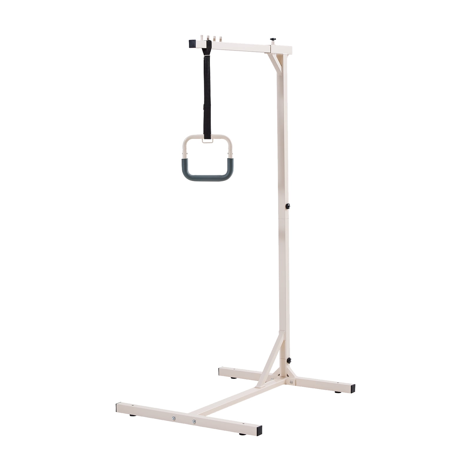Kffkff Bedside Trapeze Bar, Robust Steel Self-Supporting Trapeze Bar with 250 LBS Load Limit, Pull Up Aid for Seniors & Handicapped, Suitable for