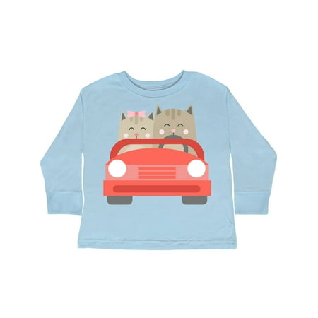 

Inktastic Cats in a Car Gift Toddler Boy or Toddler Girl Long Sleeve T-Shirt