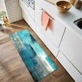 thumbnail image 5 of Kitchen Mat 2 PCS Teal Kitchen and Mats Turquoise Grey Abstract Art Cushioned Anti-Fatigue Kitchen 17.3"X47.3"+17.3"X29.5" kitchen Decor Non-Slip Kitchen Rug Set for Kitchen Floor, 5 of 6