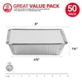 thumbnail image 2 of Recipientes de papel de aluminio para llevar Stock Your Home, 2 kg (paquete de 50), 2 of 7
