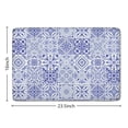 thumbnail image 5 of Blue Ethnic Geometric Pattern Flannel Non Slip Door Rugs,Washable Door Mats Indoor,Decorative Door Mats,Dirt-Resistant and Absorbent Doormat for Entrance,Bedroom,Kitchen,Bathroom,23.5x16in(60x40cm), 5 of 5