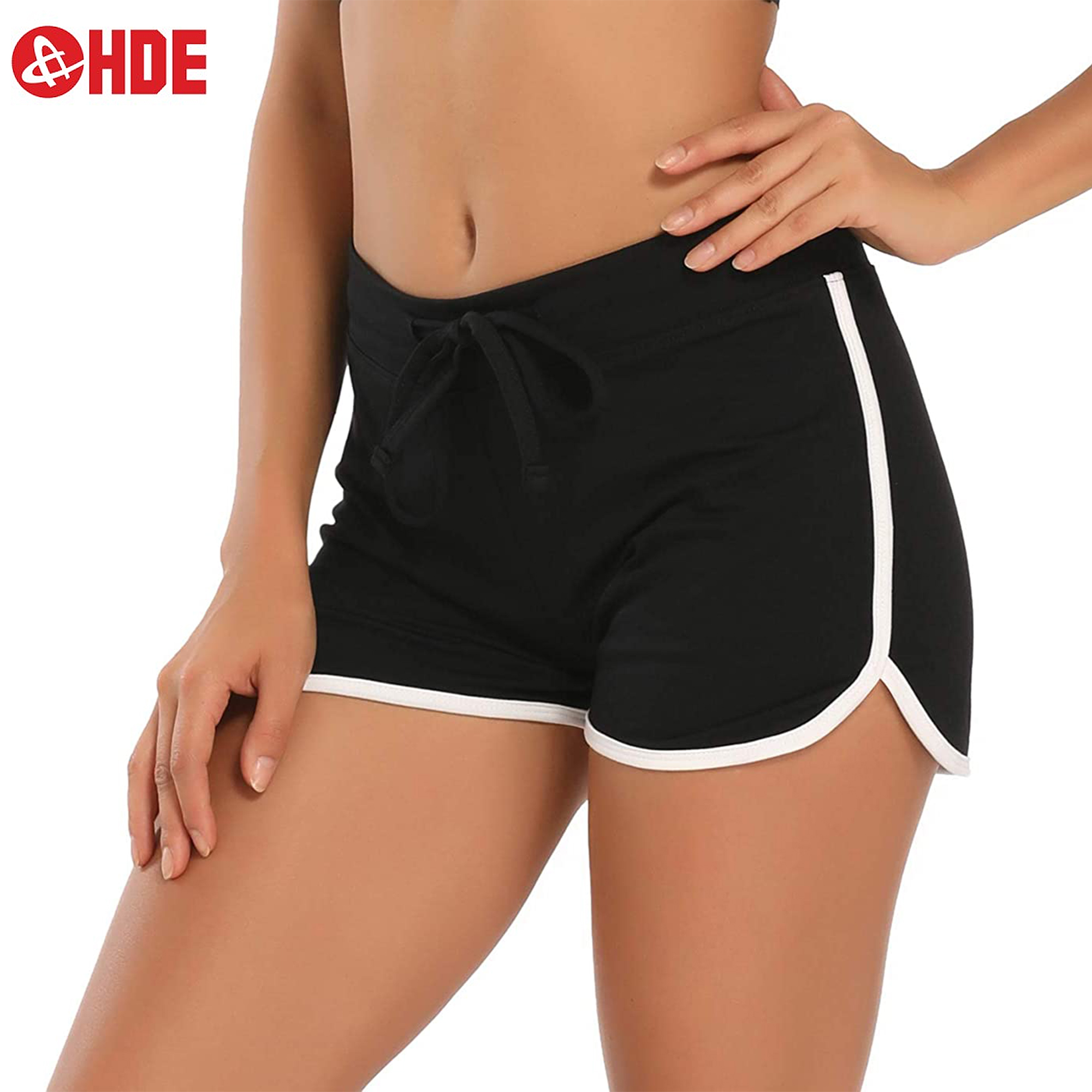 HDE Women Dolphin Shorts Running Workout Clothes Black Small - image 2 of 9