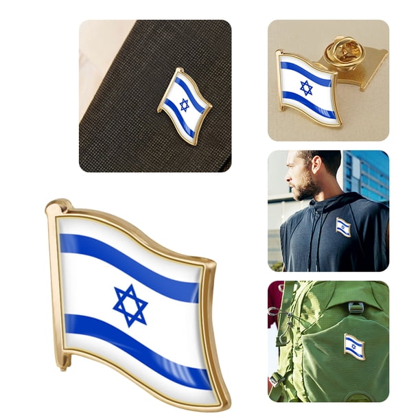 Broche Decorativo Con Insignia Metal Israelí para Hombres Y Mujeres Traje Sombrero (19x18MM)