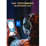 Froura Wireless Gaming Headsets for PS5 PC Switch PC with Bluetooth 5.2, 2.4 GHz USB Gaming Headphones with Detachable Microphone, 40H Battery Life, 3.5mm Wired for Xbox Series,Black