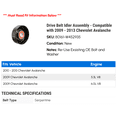 thumbnail image 2 of Drive Belt Idler Assembly - Compatible with 2009 - 2013 Chevy Avalanche 2010 2011 2012, 2 of 2