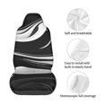thumbnail image 4 of Wukai Abstract Black White Swirls Full Set Car Seat Covers with Soft Padding Universal Auto Front Seats Protector and Cushion Mat, 4 of 5