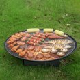 thumbnail image 4 of 32Inch Fire Pit Table with Lid for Outdoor Bonfire Gatherings, Wood Burning Firepits for Outside Patio, 4 of 6