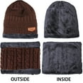 thumbnail image 6 of Ilfioreemio Unisex Warm Cable Knit Hat, Scarf & Glove Set, 2-Piece, 6 of 6