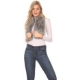 thumbnail image 5 of Sakkas Kiy Loophole Faux Fur Long Soft Warm Comfortable Textured Bow Scarf - Grey - One Size Regular, 5 of 5