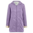 thumbnail image 4 of larppty Womens Winter Coats Warm Soft Sherpa Fleece Lined Jackets Hooded Parka Coat Outerwear 2025 (Light Purple, S), 4 of 8