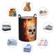 thumbnail image 4 of Balery Satanic Skull Cesta de ropa redonda con asas, impermeable, independiente, para ropa, juguetes, dormitorio y familia-Medium, 4 of 6