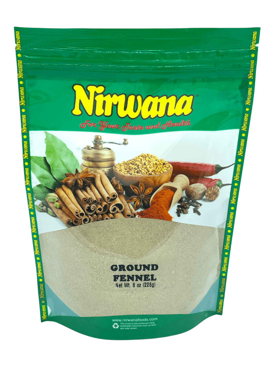 GROUND FENNEL 8 OZ POUCH BY NIRWANA