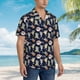 thumbnail image 3 of Fotbe Sharks In Sunglasses Camisa Hawaiana para Hombre Unisex – Camisa Casual de Verano con Botones de Manga Corta de Algodón y Lino,Small, 3 of 7