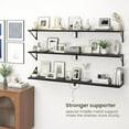 thumbnail image 3 of Deep Floating Shelves for Wall, 55W x 8D Wall Mounted Shelves Set of 2, Wide Display Ledge Shelf with Sturdy Metal Brackets for Living Room, Bathroom, Bedroom and Kitchen, Black, 3 of 5