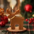 thumbnail image 5 of Cute Christmas Reindeer Candle Winter Scented Candle Soy Wax Aromatherapy Candle Christmas Holiday Party Decoration, 5 of 6