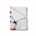 thumbnail image 2 of Baby Soft Flannel Fleece Throw Blanket, Friendly Penguin Character with Christmas Attire Holding an Ornate Box North Pole, Cozy Plush for Indoor and Outdoor Use, 50" x 60", Multicolor, by Ambesonne, 2 of 6