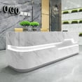 thumbnail image 3 of Conference Luxury Reception Desk Office Information Modern Simple Shop White Reception Desk Cashier Mostrador Hoom Furniture My Lux Decor Round, 3 of 19