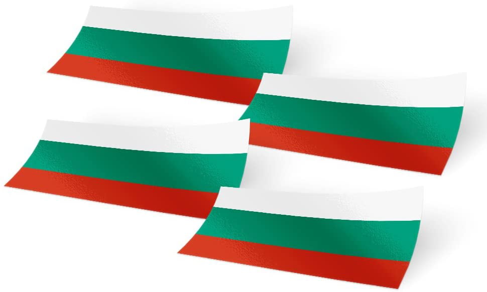 Bulgaria Country Flag Reflective Decal Bumper Sticker 