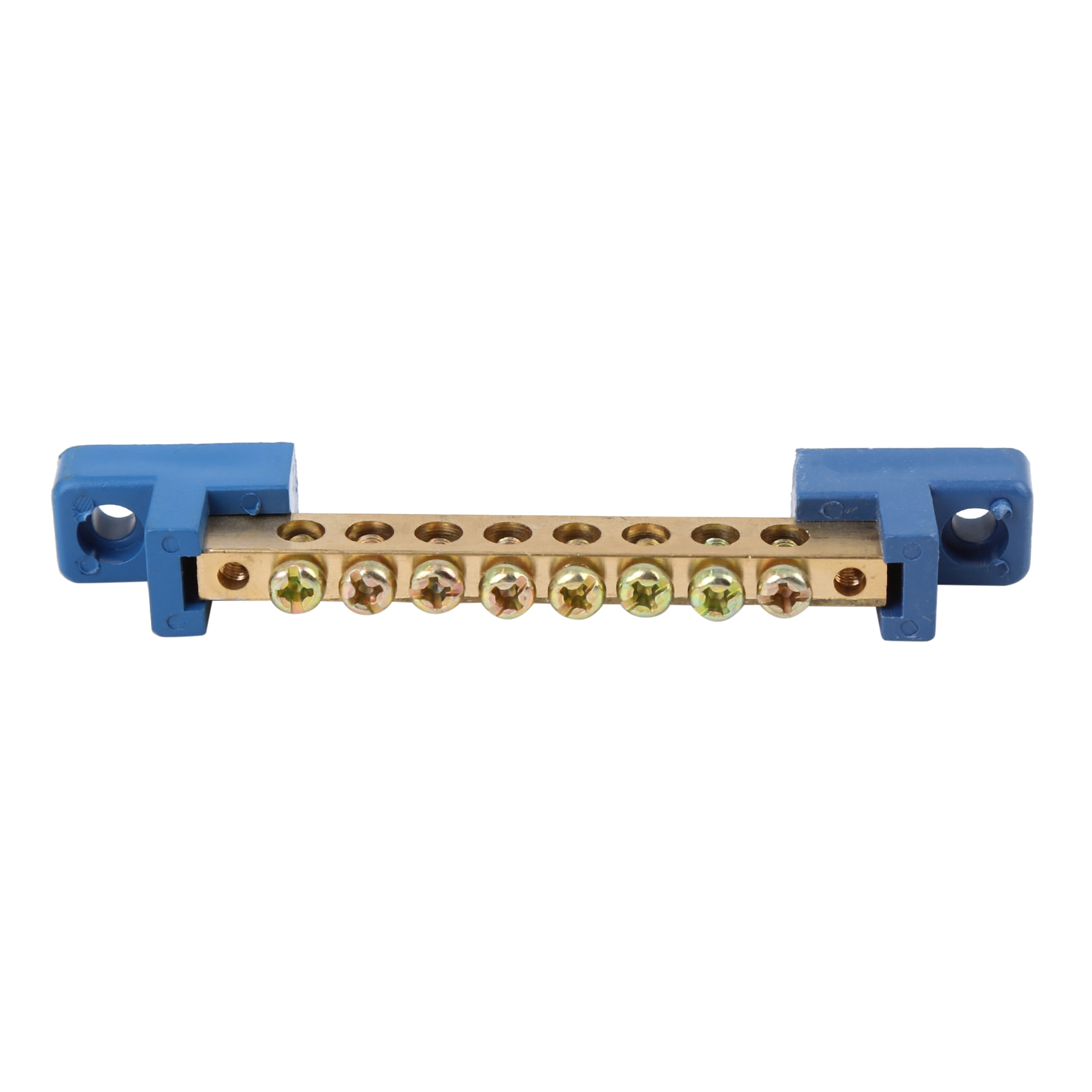 Unique Bargains 8 Positions Screw Metal Terminal Grounding Strip Bus Bar Block DC250V 110A