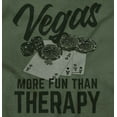 thumbnail image 2 of Vegas More Fun Than Therapy Funny Plus Size Crewneck Graphic Tee Shirt Brisco Brands 2X, 2 of 5