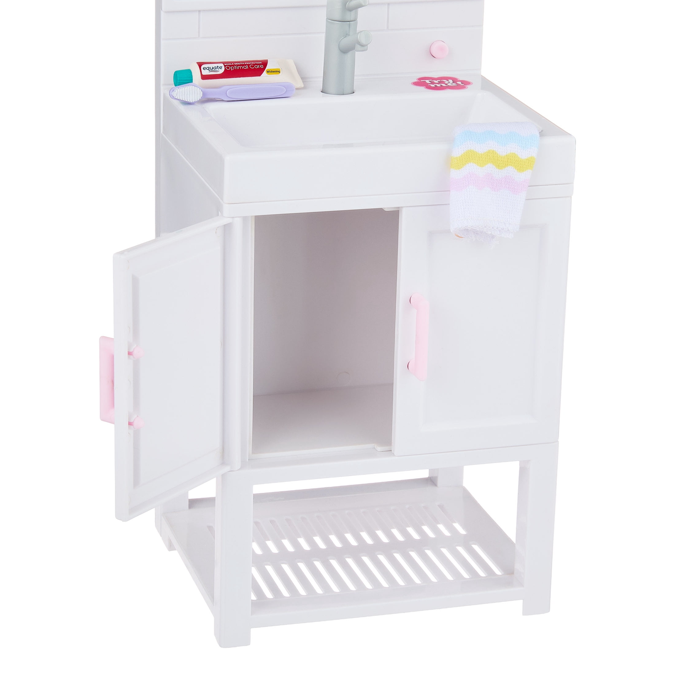 My Life As Bathroom Play Set for 18-Inch Dolls, 9 Pieces