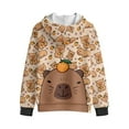 thumbnail image 2 of Chririnla Galaxy Horse Hooded Pullover with Pockets for Boys and Girls - Lightweight Fuzzy Sweatshirt for School and Gym, 2 of 7