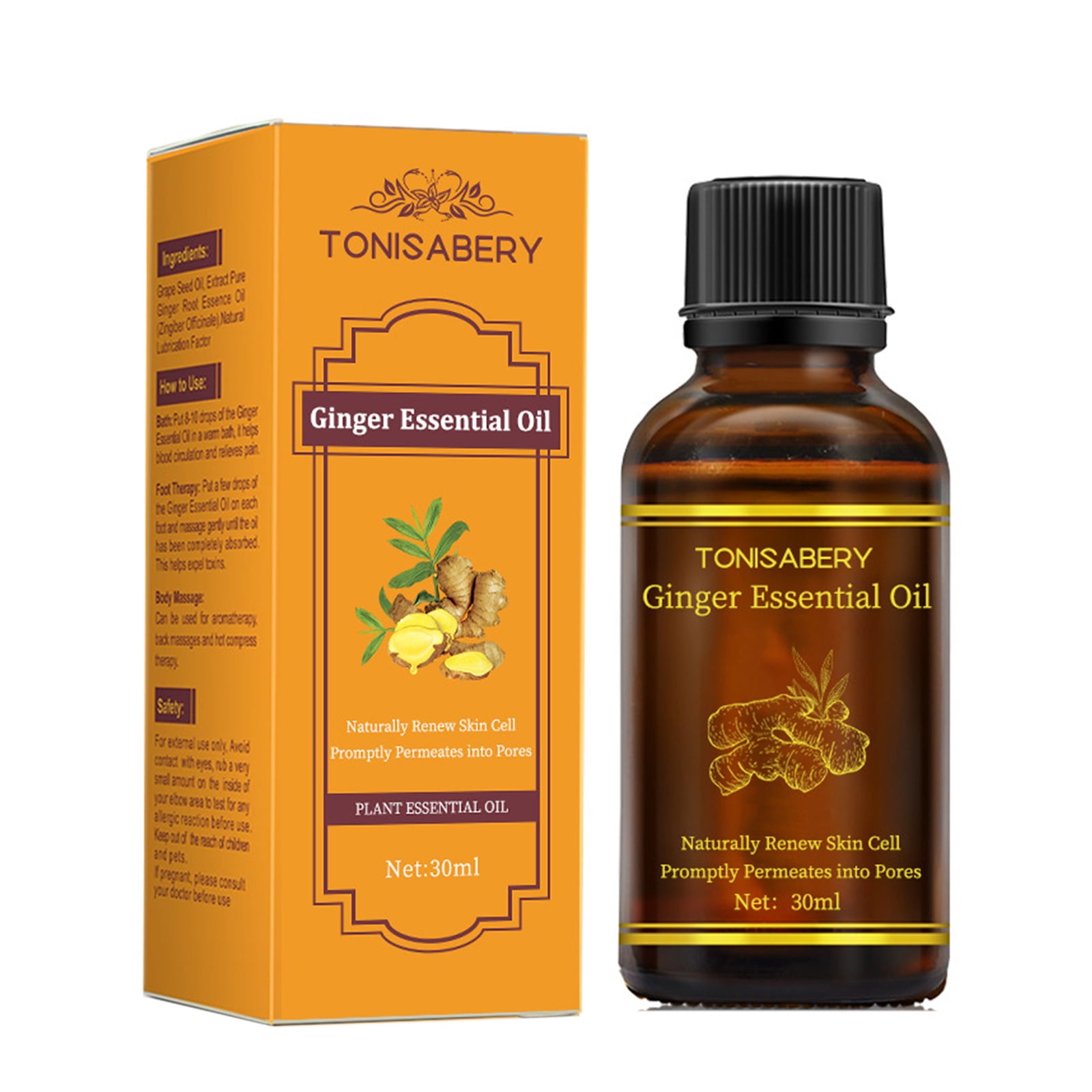 Sardfxul Massage Oil Ginger Oil Warming Tired Sore Muscle Massage Oil