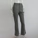 thumbnail image 5 of Pantalones holgados informales para mujer: pantalones rectos con abertura, cintura elástica, tallas S-L, 5 of 8