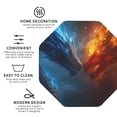 thumbnail image 3 of Pofeuu Red And Blue Fire Dragon E Print Coasters for Drinks, 4Pack PU Leather Coasters, Bar Drink Coasters for Tabletop Protection, Furniture from Damage-Octagon, 3 of 6