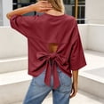 thumbnail image 5 of Posijego Womens 3/4 Sleeve Shirts Athletic Workout T-Shirts Backless Summer Casual Running Yoga Active Tees for Women, 5 of 9