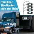 thumbnail image 2 of Unique Bargains Front Rear Side Marker Light 2 LED for Truck Camper Van Lorry RV Plastic White (Set of 4), 2 of 7