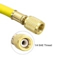 thumbnail image 3 of Unique Bargains 3.0m 1/4 SAE Thread Connector 600PSI Refrigeration Charging Hose Tube Yellow, 3 of 4
