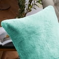 thumbnail image 4 of Home Soft Things Heavy Faux Fur 2 Piece Throw Pillow Cover Set - Bleached Aqua - 26" x 26", 4 of 5