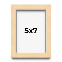 5x7 In Frame Beige Real Wood Picture Frame Width 0.75 inches | Interior Frame Depth 0.5 inches |