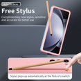 thumbnail image 4 of ShellTech Compatible Slim Case for Galaxy Z Fold 6 Case with Pen & S Pen Holder with Screen Protector Silky Liquid Hard PC Matte,Pink, 4 of 9