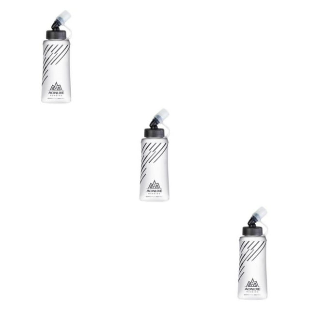 Baohd 1/2/3/5 Gourde de Randonnée Souple Bouteilles d'Eau Pliables Pratiques et Étanches 250ML Gris 3 Pcs