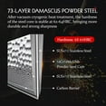 thumbnail image 4 of HEZHEN Damascus Knife Sets 5PCS,Premium Powder Steel Forged Hammered Pattern, Rosewood Handle, Chef Knife Cooking Kitchen Knives, 4 of 6