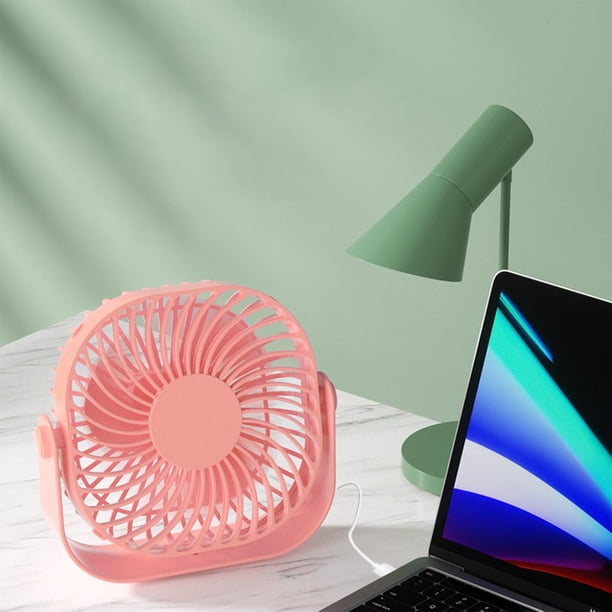 Rosa  Petit Ventilateur De Bureau Usb, Flux D'air Puissant Et Fonctionnement Silencieux Mini Ventilateur De Refroidissement Portable 3 Vitesses