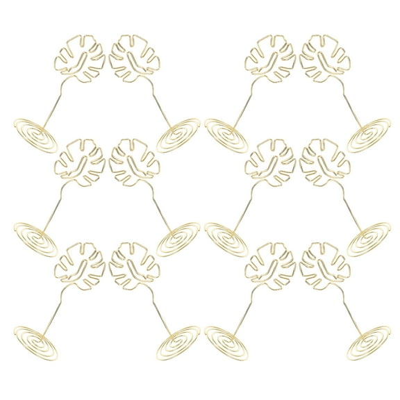 HOMEMAXS 12 Pcs Basket Turtle Leaf Business Card Holder 9.60X4.00X0.15CM Golden