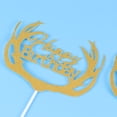 thumbnail image 5 of 10pcs Happy Birthday Cake Toppers Deer Horn Cupcake Decoration Cake Picks (Golden), 5 of 7