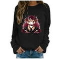 thumbnail image 1 of TINZ Chandail en Molleton Motif pour Femmes Chandails en Molleton Oversize Col Rond Manches Longues Chandail Veste Chandail en Molleton Femmes Chandails en Molleton Sans Capuches Veste à Capuche, 1 of 6